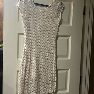 Free People cream crochet short size M dress